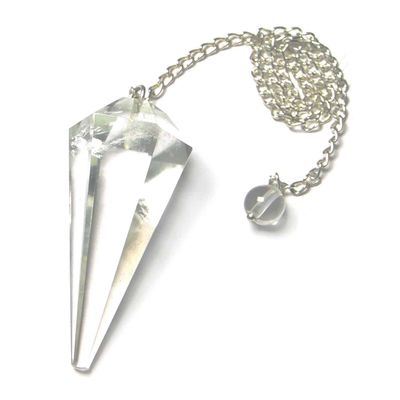 Clear Quartz Pendulum Faceted