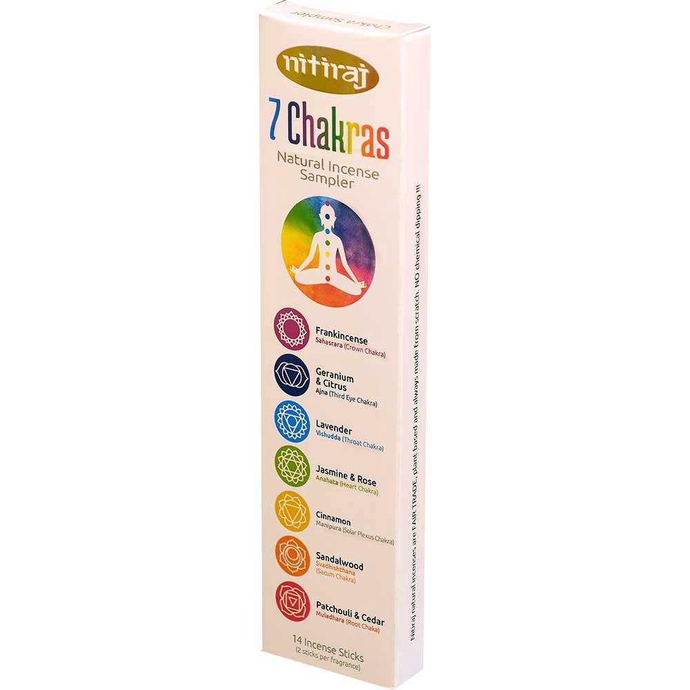 7 Chakras Natural Incense Sampler Pack
