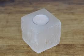 Selenite Candle Holder