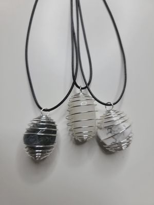 Jewellery Cage Necklace on black cord