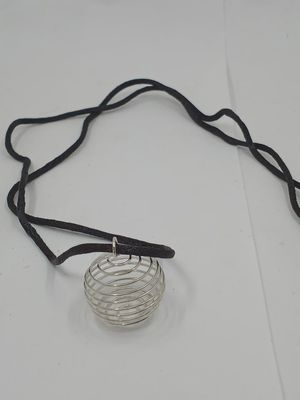 Jewellery Cage Necklace on black cord