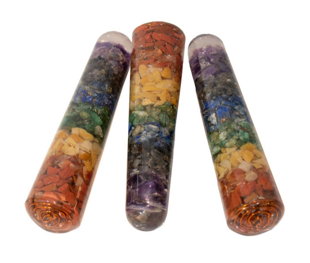 Wand - Round Teardrop Chakra Orgone