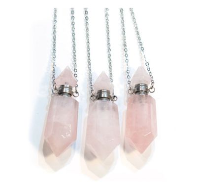Pendant - Rose Quartz - Perfume Necklace