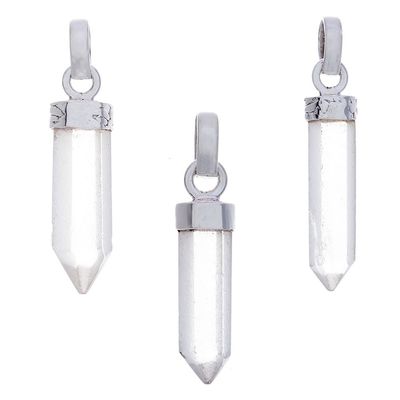 Clear Quartz Pencil Pendant/Small