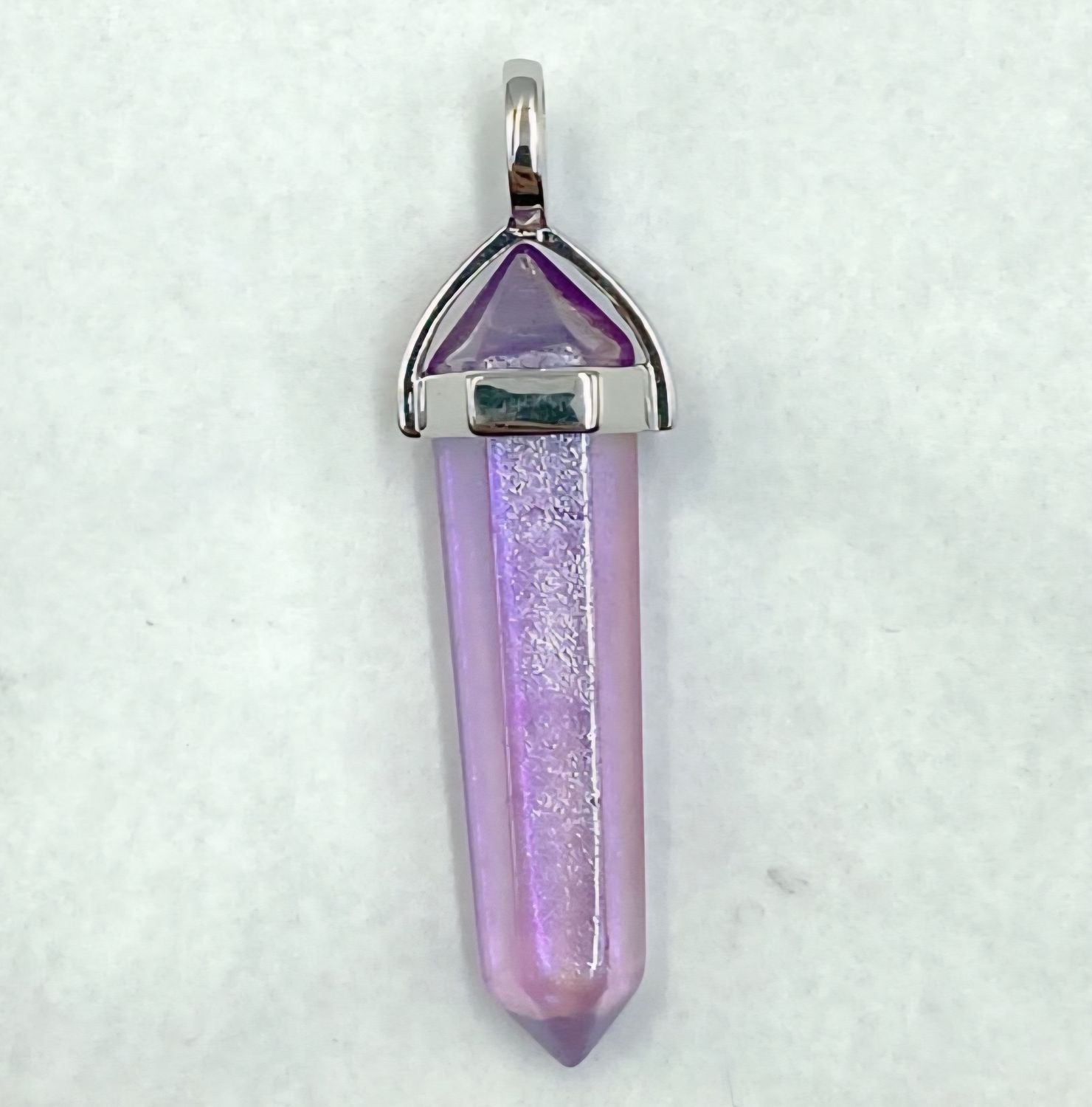 Quartz Pendulum w/Violet Aura