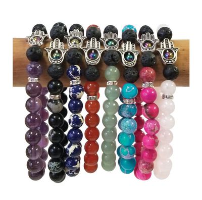 Hamsa Bracelet - Assorted Stone