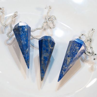 Lapis Pendulum Faceted