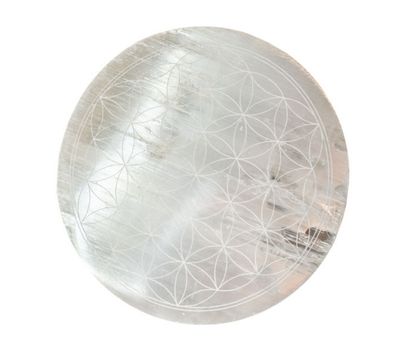 Selenite Incense Bar - Charging Plate - Flower of Life