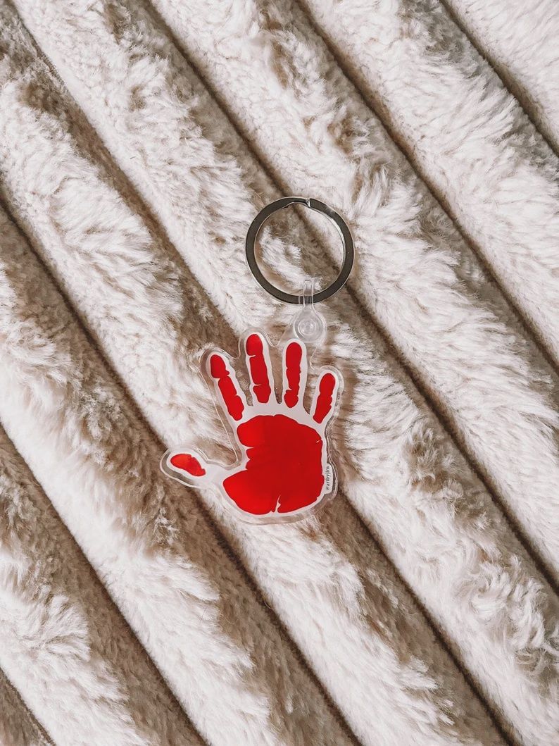 S&amp;K MMIW Red Hand Key Chain