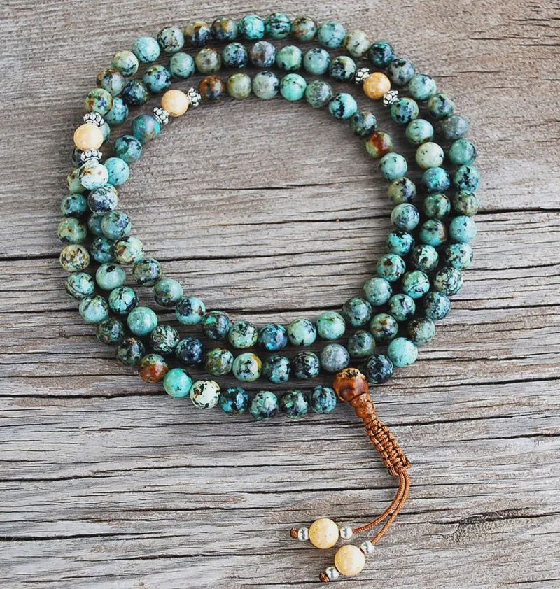 8mm African Turquoise Mala