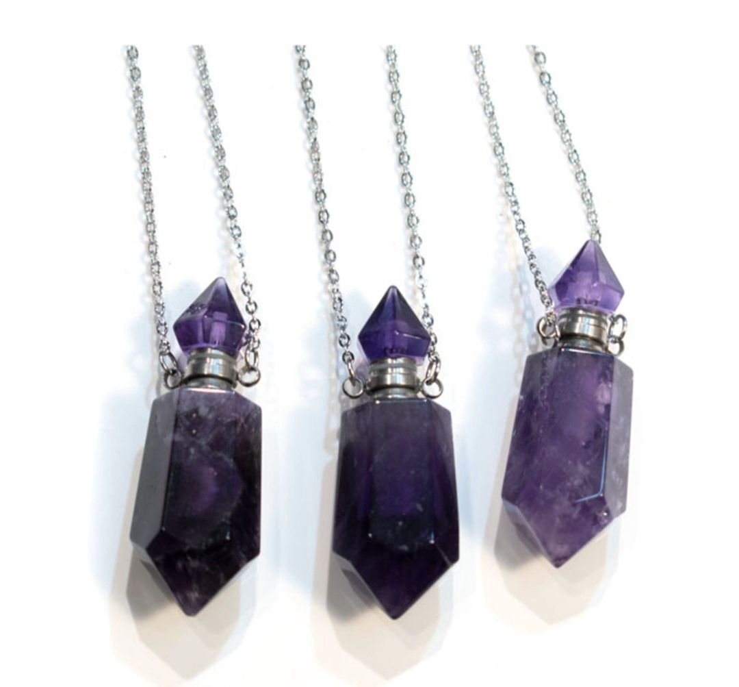 Pendant - Amethyst - Perfume Necklace