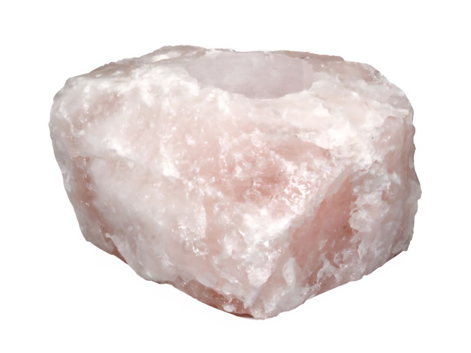 Natural Rose Quartz Candle Holder