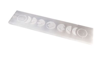 Selenite Incense Bar - Charging Plate - Moon Phase
