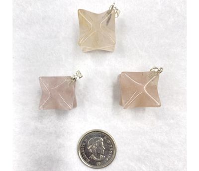 Pendant - Merkaba Star - Rose Quartz