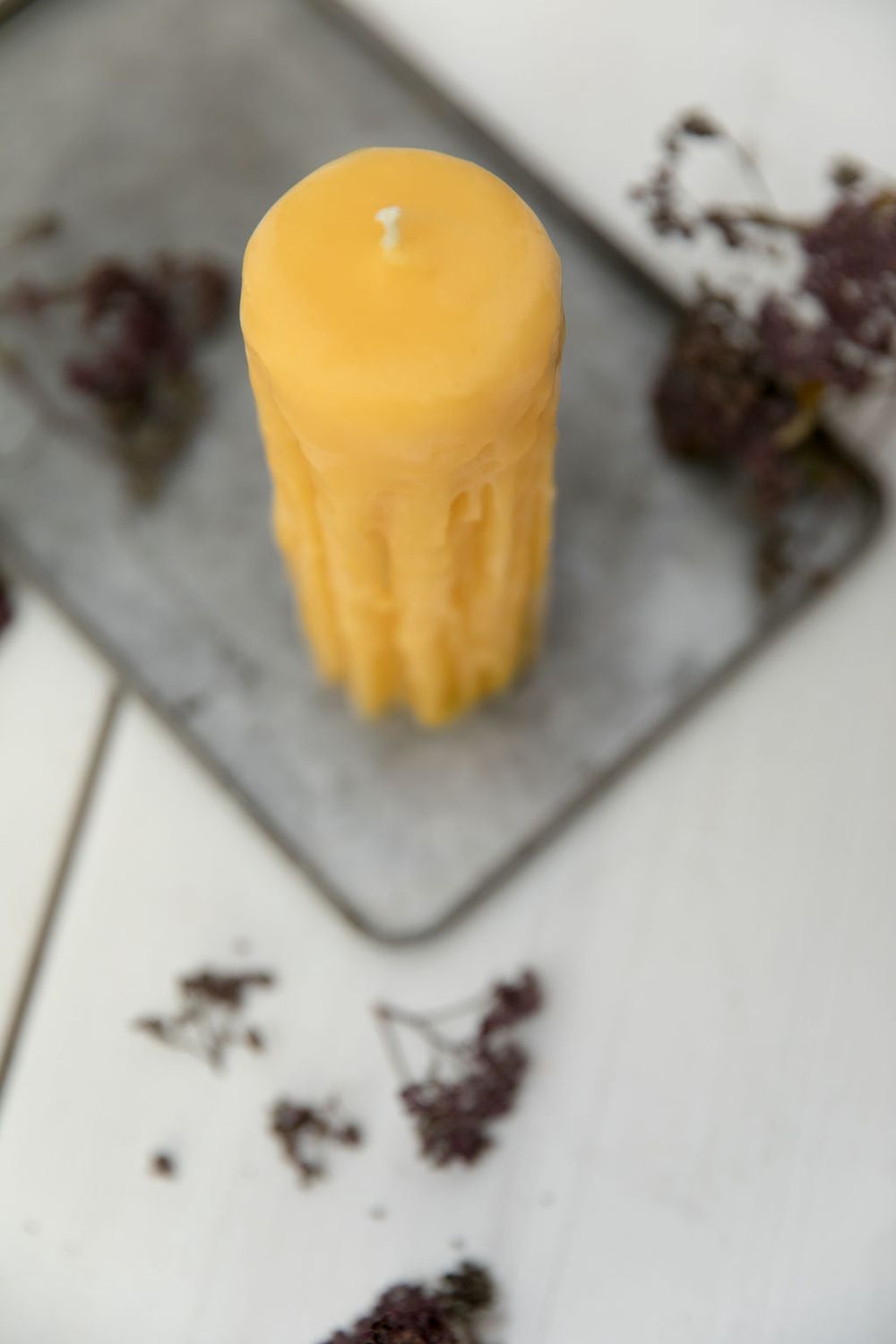 Hippy Drippy Beeswax Pillar Candle