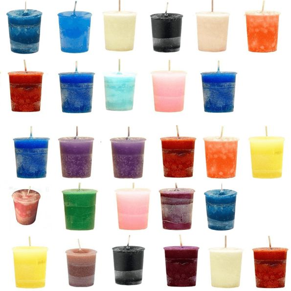 Reiki Energized Herbal Votive Candles - Box of 18