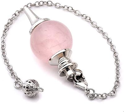 Pendulum, Teardrop, Rose Quartz