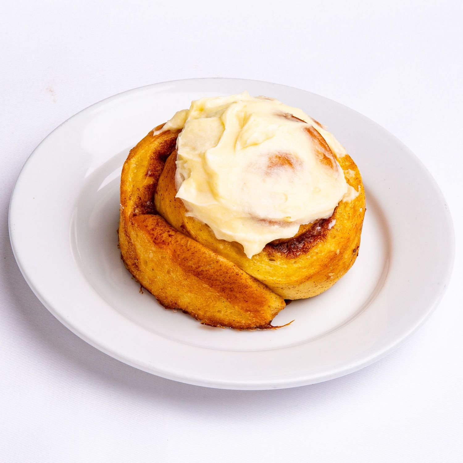 Cinnamon Roll with Cream Cheese Topping