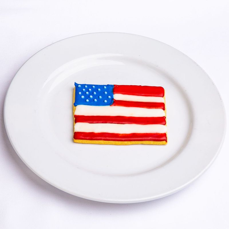 Hand Decorated American Flag Cookie