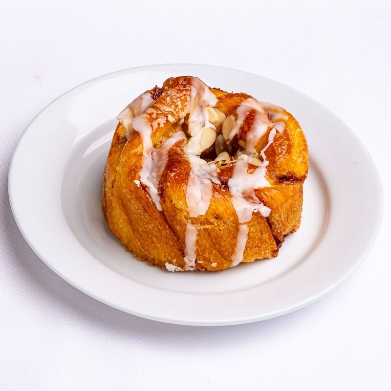 Scandinavian Cinnamon Bun with Almonds & Custard