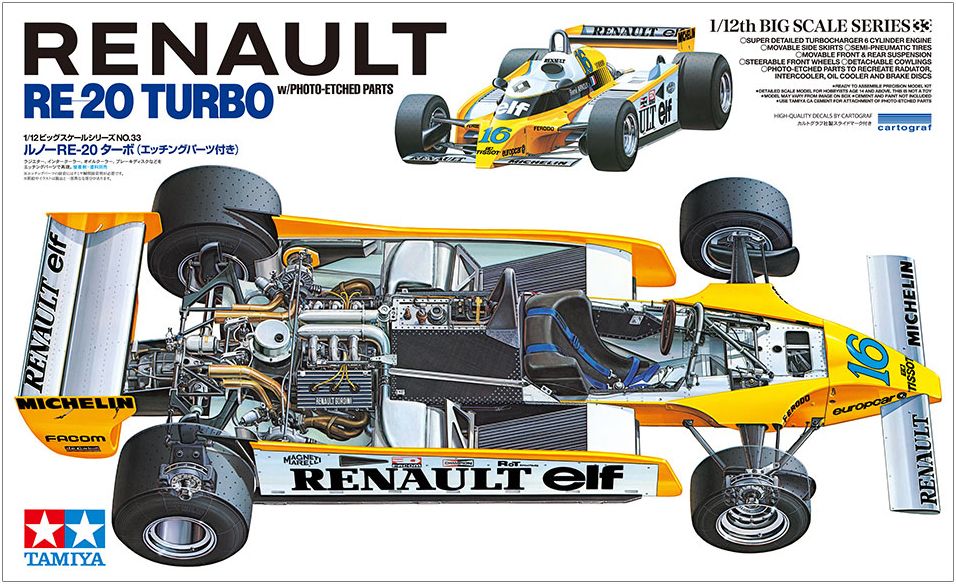 Tamiya 1/12 Renault RE-20 Turbo (w/ Photo-Etched Parts) 12033