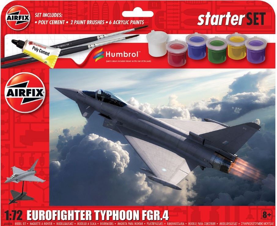 Airfix 1/72 Eurofighter Typhoon FGR.4 Starter Set A55016