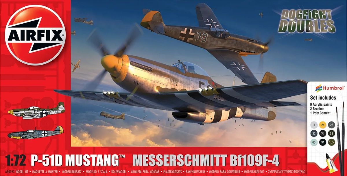 Airfix 1/72 P-51D Mustang vs Bf109F-4 Dogfight Double A50193