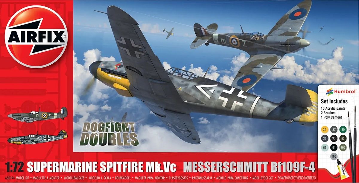 Airfix 1/72 Supermarine Spitfire Mk.Vc vs Bf109F-4 Dogfight Double A50194