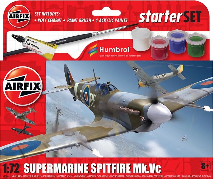 Airfix 1/72 Supermarine Spitfire MkVc Starter Set A55001