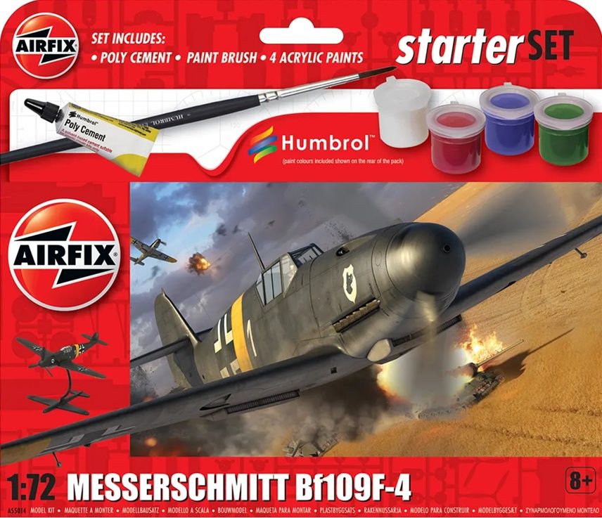 Airfix 1/72 Messerschmitt Bf109F-4 Starter Set A55014