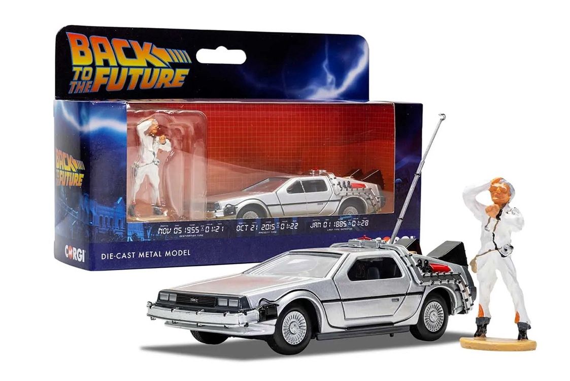 Corgi Back to the Future DeLorean and Doc Brown Figure CC05503