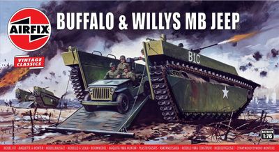 Airfix Vintage 1/76 Buffalo Willys MB Jeep A02302V