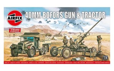 Airfix Vintage 1/76 Bofors 40mm Gun &amp; Tractor A02314V