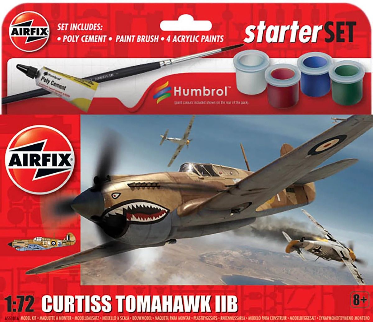 Airfix 1/72 Curtiss Tomahawk IIB Starter Set A55101A