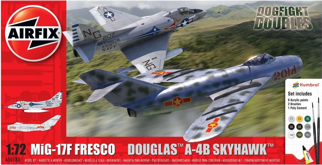 Airfix 1/72 MiG 17F Fresco &amp; Douglas A-4B Skyhawk Dogfight Double A50185