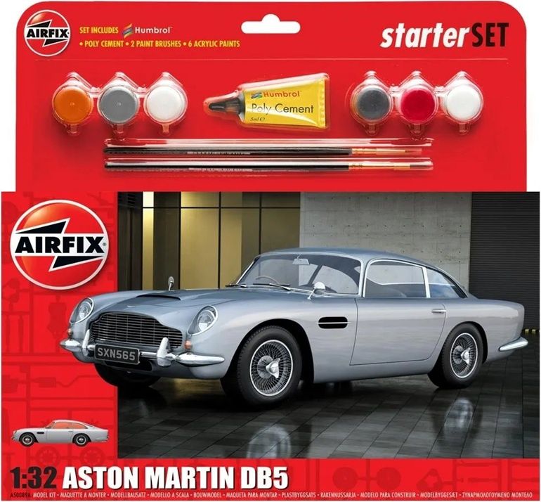 Airfix 1/32 Aston Martin DB5 Silver Starter Set A50089B