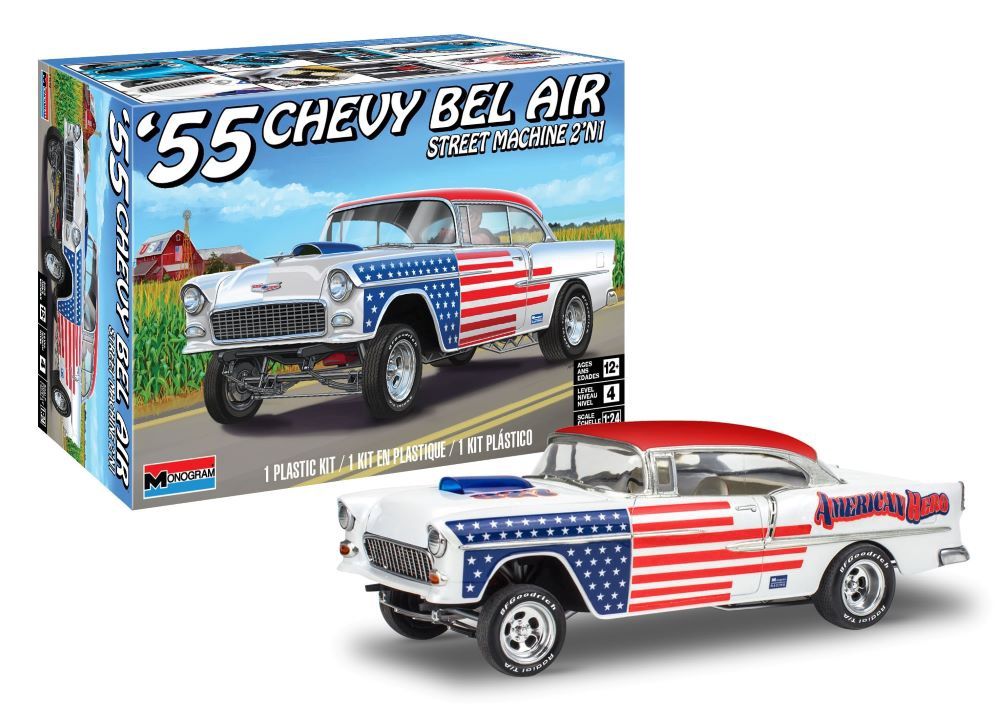 Revell 1/24 &#39;55 Chevy Bel Air Street Machine 2&#39;n1 14519