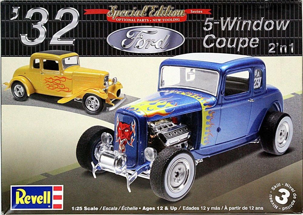 Revell 1/25 &#39;32 Ford 5-Window Coupe 2&#39;n1 85-4228