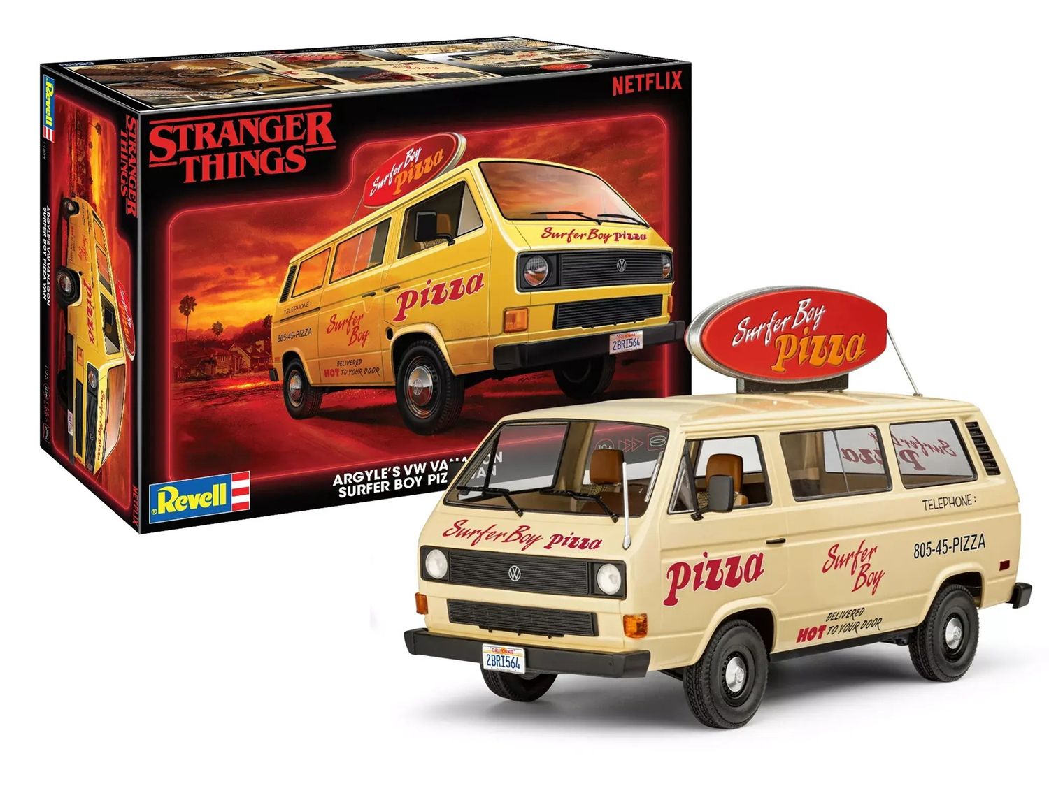 Revell 1/25 Stranger Things Argyle&#39;s VW Vanagon Surfer Boy Pizza Van 14559