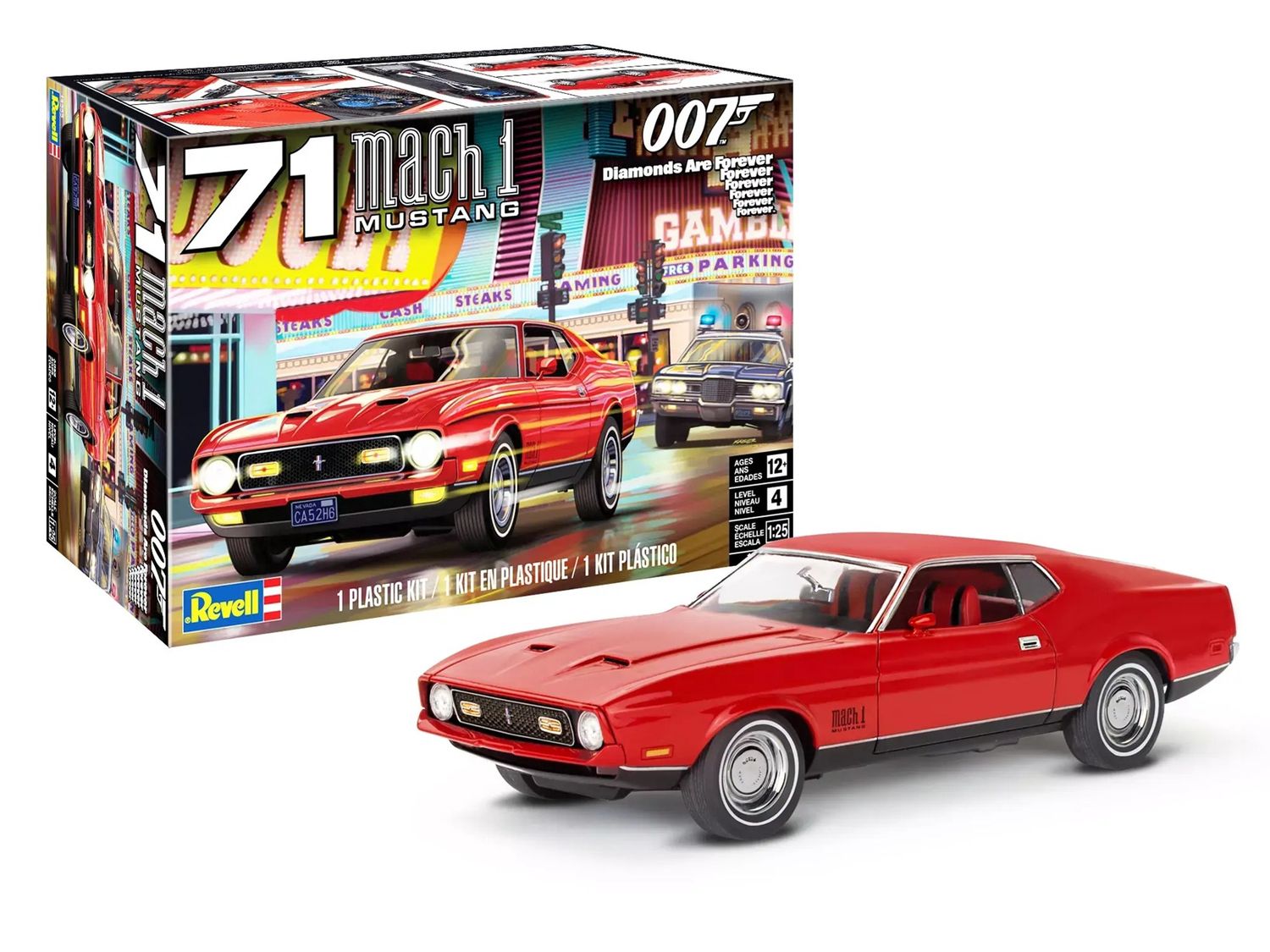 Revell 1/25 James Bond &#39;71 Ford Mustang Mach 1 from Diamonds Are Forever 14555