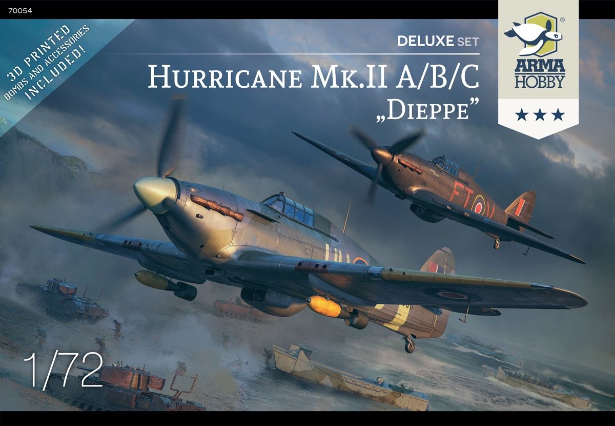 Arma Hobby 1/72 Hurricane Mk.II A/B/C &quot;Dieppe&quot; Deluxe Set 70054