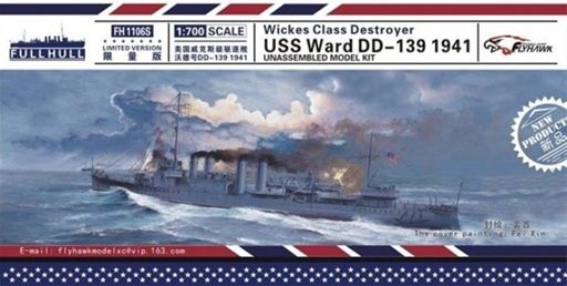 Flyhawk 1/700 Wickes Class Destroyer USS Ward DD-139 1941 (Limited Version) 1106S