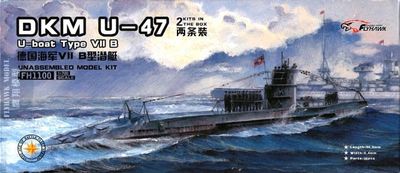 Flyhawk 1/700 U-boat Type VII B DKM U-47 (2 Kits) 1100