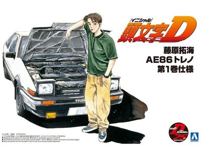 Aoshima 1/24 Initial D Takumi Fujiwara Sprinter Trueno AE86 Comic Version 059609