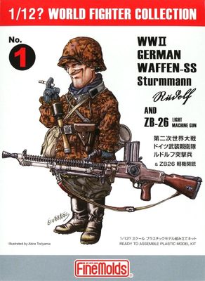 Fine Molds 1/12 WWII German Waffen-SS Sturmmann &#39;Rudolf&#39; &amp; ZB-26 LMG FT1