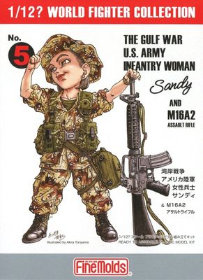 Fine Molds 1/12 Gulf War US Infantry Woman 'Sandy' &amp; M16A2 FT5