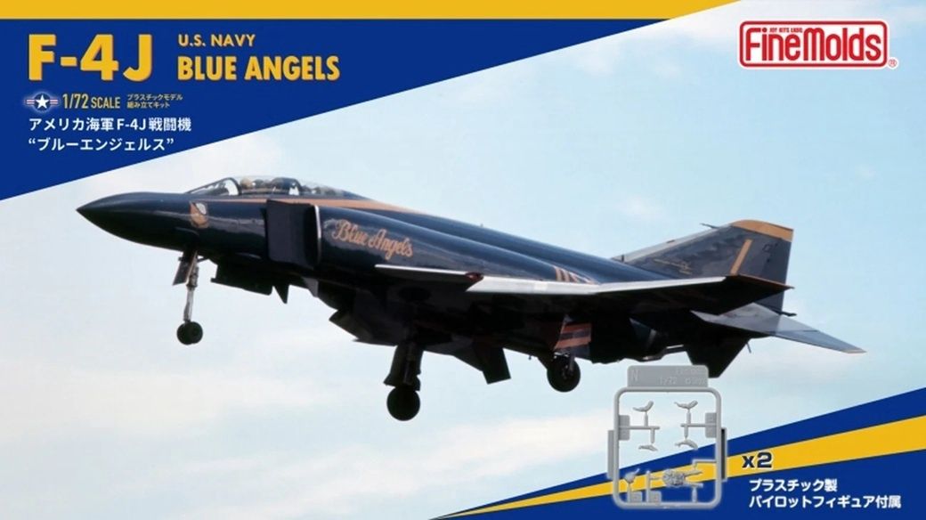 Fine Molds 1/72 U.S. Navy F-4J &#39;Blue Angels&#39; w/Pilot Figures FX03