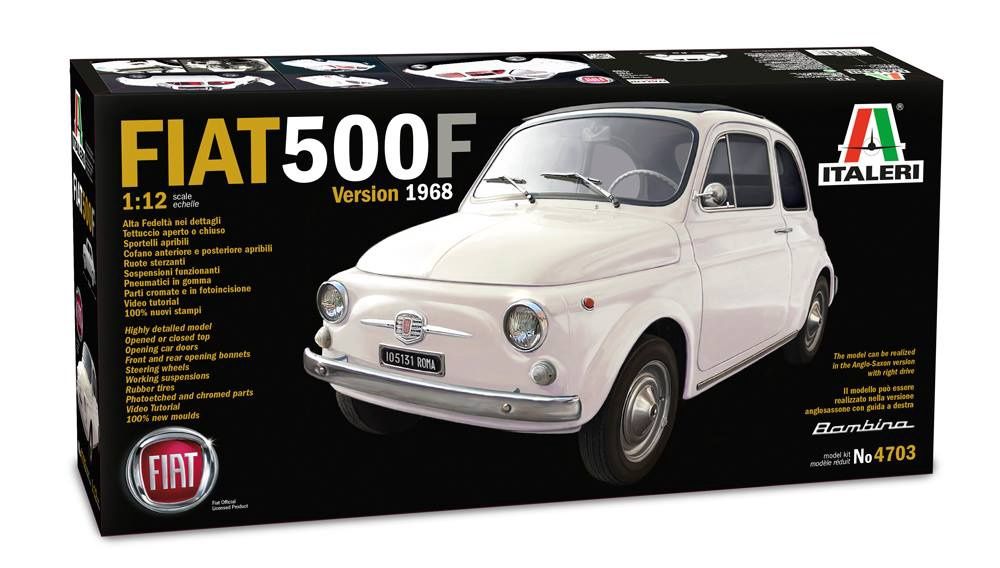 Italeri 1/12 Fiat 500F Version 1968 Car (Ltd Edition) 4703