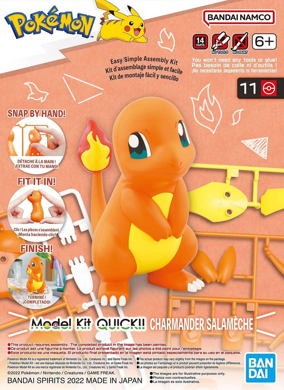 Bandai Pokemon Charmander #11 Quick Kit 2617946