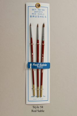 Atlas Brush Set #58 3pc Red Sable Size 1,3,5
